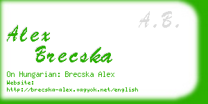 alex brecska business card